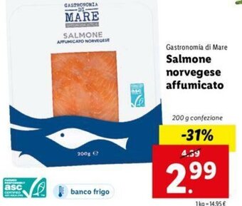 Lidl Gastronomia di Mare Salmone norvegese affumicato offerta