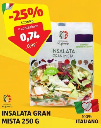 ALDI INSALATA GRAN MISTA 250 G offerta