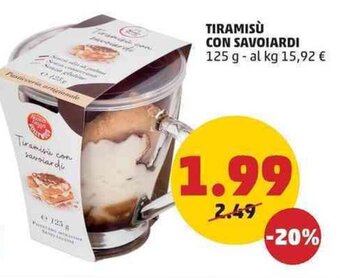 PENNY TIRAMISÙ CON SAVOIARDI 125 g offerta