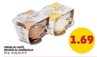 PENNY CREMA AL CAFFÈ, DESSERT AL LIMONCELLO 40 g offerta