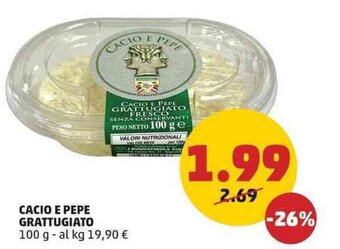 PENNY CACIO E PEPE GRATTUGIATO 100 g offerta