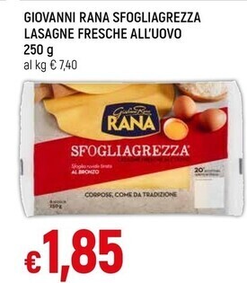 Famila Giovanni rana sfogliagrezza lasagne fresche all'uovo offerta