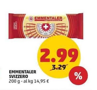 PENNY EMMENTALER SVIZZERO 200 g offerta