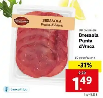 Lidl Del Salumiere Bresaola Punta d'Anca offerta