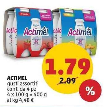 PENNY ACTIMEL gusti assortiti conf. da 4 pz 4 x 100 g offerta