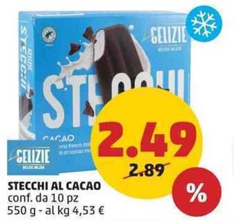 PENNY STECCHI AL CACAO conf. da 10 pz 550 g offerta