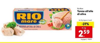 Lidl Rio Mare Tonno all'olio di oliva offerta
