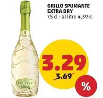 PENNY GRILLO SPUMANTE EXTRA DRY 75 cl offerta
