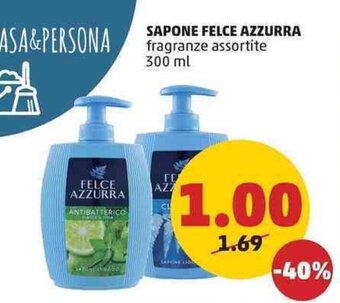PENNY SAPONE FELCE AZZURRA fragranze assortite 300 ml offerta