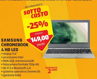 ALDI SAMSUNG CHROMEBOOK 4 HD LED offerta