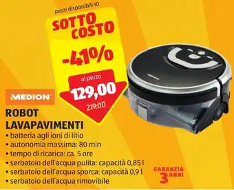 MEDION ROBOT LAVAPAVIMENTI LAVAPAVIMENTI