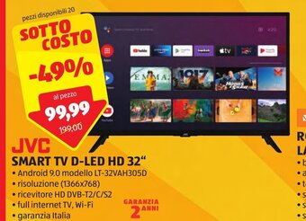 ALDI JVC SMART TV D-LED HD 32" offerta
