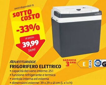 ADVENTURIDGE. FRIGORIFERO ELETTRICO