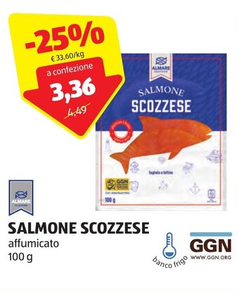 ALDI SALMONE SCOZZESE affumicato 100 g offerta