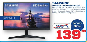 Euronics SAMSUNG MONITOR - LF27T350FHRXEN offerta