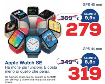 Euronics Apple Watch SE offerta