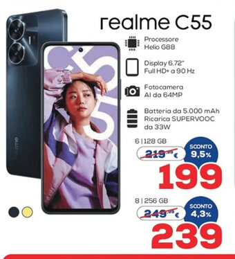 Euronics realme C55 offerta