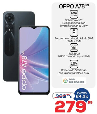 Euronics OPPO A78 5G offerta