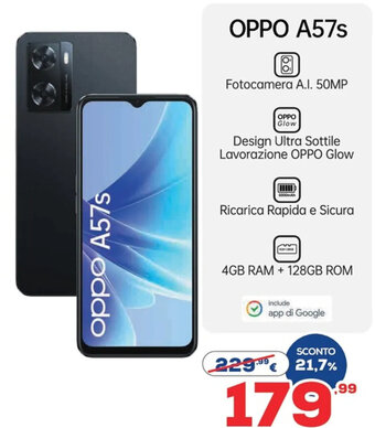 Euronics OPPO A57s offerta