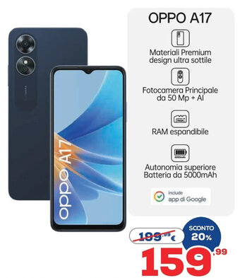 Euronics OPPO A17 offerta