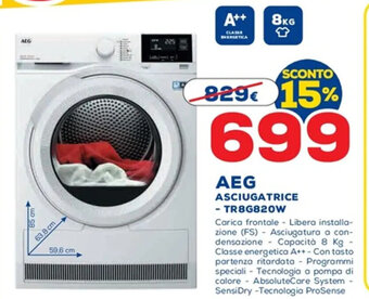 Euronics AEG ASCIUGATRICE - TR8G820W offerta