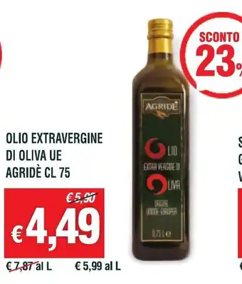 Banco Fresco OLIO EXTRAVERGINE DI OLIVA UE AGRIDÈ CL 75 offerta