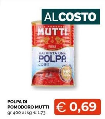 Mercatò POLPA DI POMODORO MUTTI gr 400 offerta