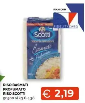 Mercatò RISO BASMATI PROFUMATO RISO SCOTTI gr 500 offerta