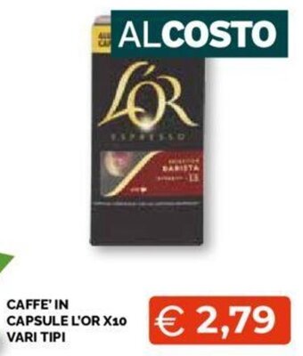 Mercatò CAFFE' IN CAPSULE L'OR X10 VARI TIPI offerta
