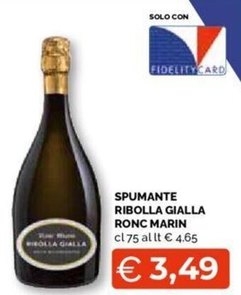 Mercatò SPUMANTE RIBOLLA GIALLA RONC MARIN cl 75 offerta