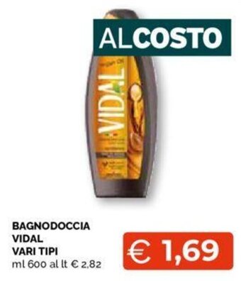Mercatò BAGNODOCCIA VIDAL VARI TIPI ml 600 offerta