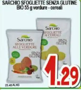 Sacoph Sarchio Sfogliette Senza Glutine bio verdure-cereali 55g offerta