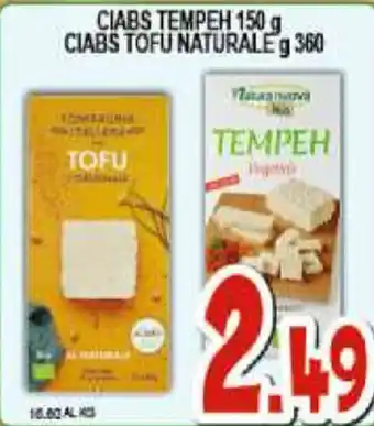 Sacoph Ciabs Tempeh/Tofu Naturale 150g/360g offerta
