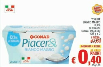 Conad Yogurt magro offerta