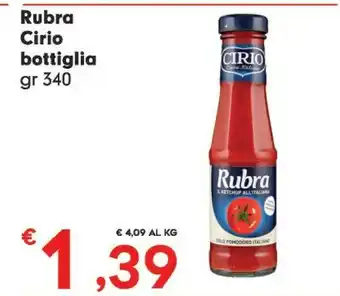 Despar Cirio Rubra Il Ketchup All'Italiana 340 G(ml) offerta