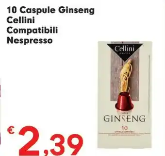Despar Intenso Ginseng 10 Capsule Cellini offerta