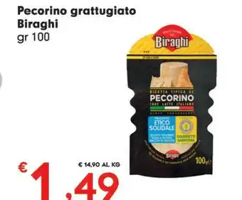 Despar Biraghi Pecorino Grattugiato Fresco 100 G(ml) offerta