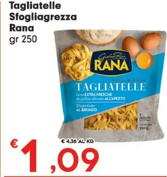 Eurospar Rana Tagliatelle 250 G(ml) offerta