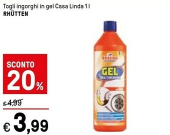 Iper La Grande Rhütten Togli Ingorghi In Gel Casa Linda offerta