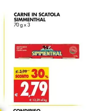 Tigros Simmenthal Carne In Scatola 210 G offerta