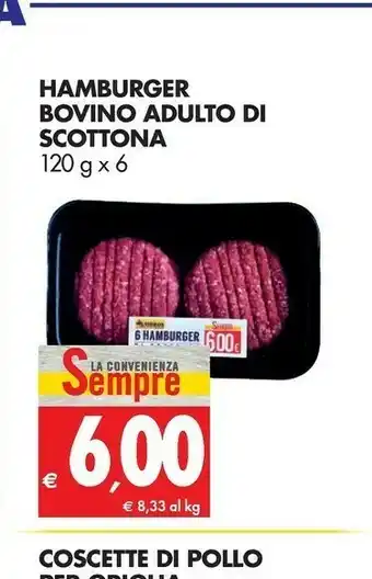 Tigros Hamburger Bovino Adulto Di Scottona offerta