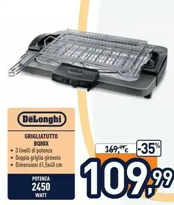 Unieuro De Longhi Grigliatutto BQ8OX offerta