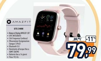 Unieuro Amazfit GTS 2 Mini offerta