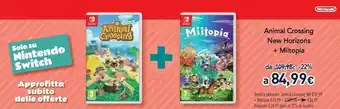 Unieuro Nintendo Switch Animal Crossing New Horizons + Miitopa offerta
