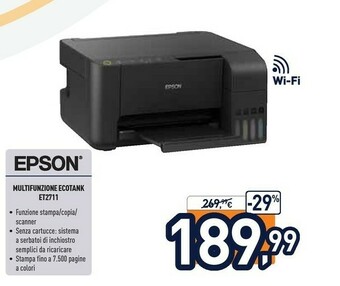 Unieuro Epson EcoTank ET-2711 offerta