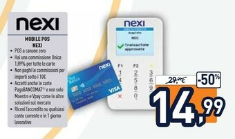 Unieuro Nexi Discover Mobile POS Lettore Di Schede Bianco Micro-USB offerta