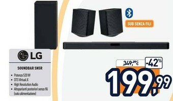 Unieuro LG SN5R.DEUSLLK Altoparlante Soundbar 4.1 Canali 520 W Nero offerta