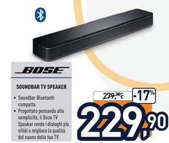Unieuro Bose Soundbar Tv Speaker offerta