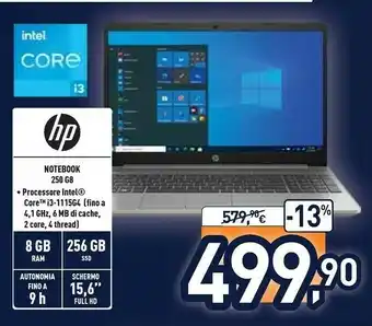 Unieuro HP Notebook 250GB offerta