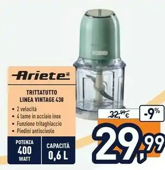 Unieuro Ariete Trittatutto Linea Vintage 438 offerta